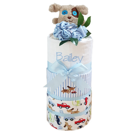 Personalised Nappy Cake My First Puppy