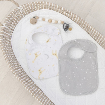 Noah Giraffe Neutral Baby Bibs