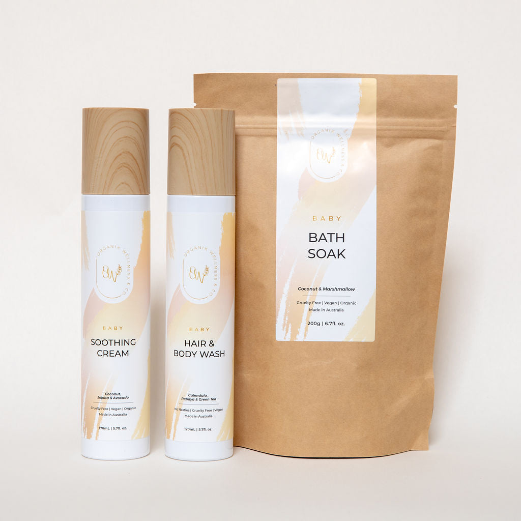baby organic skincare pack no nasty chemicals all natural ingredients