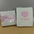 My Heart Personalised Waffle Blanket Baby Blanket Baby Pink|#FFC0CB 