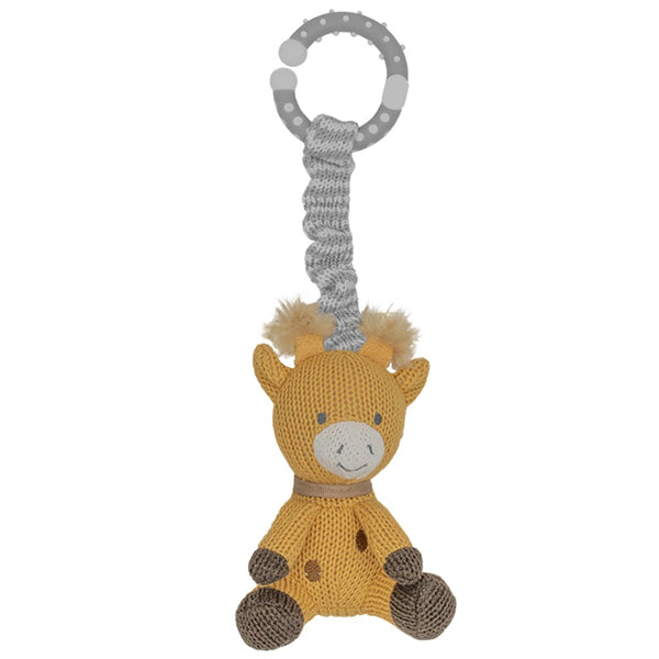 Knitted Pram Dangles Whimsical Savanna Neutral Giraffe 