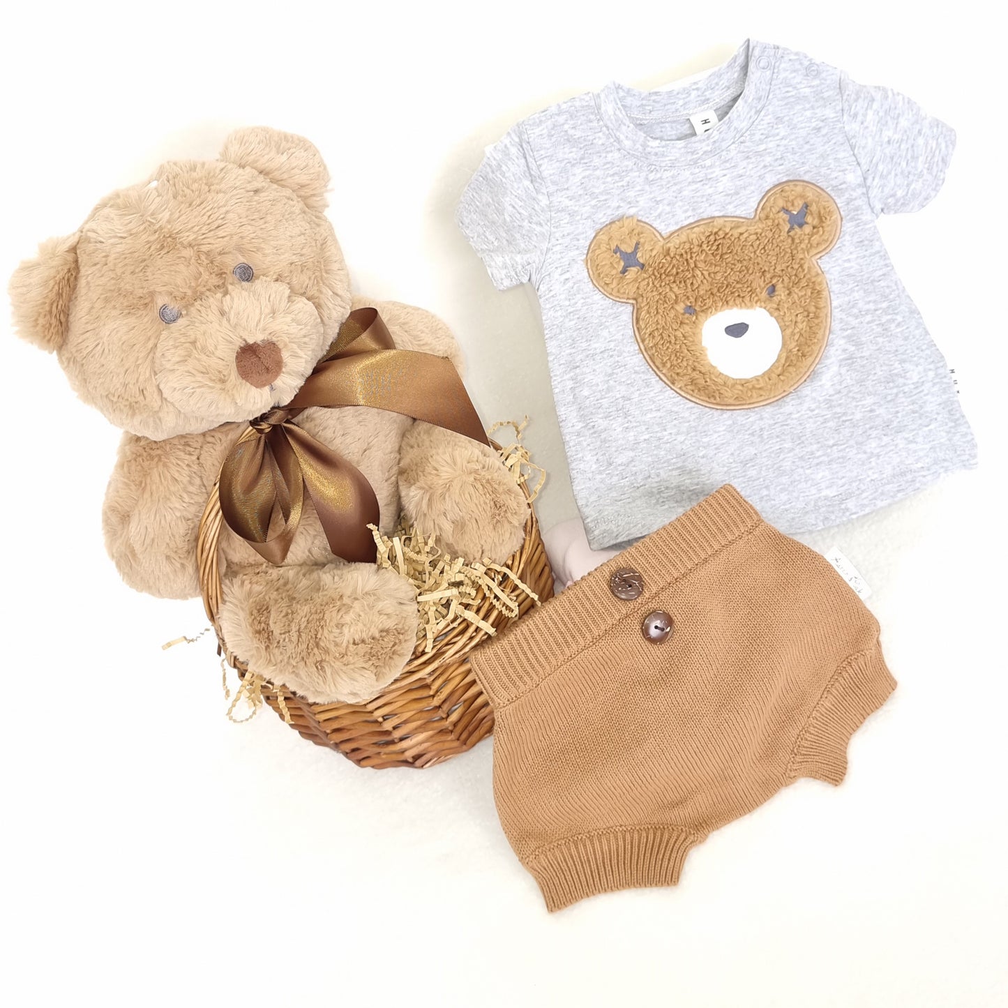 teddy bears picnic organic baby gift hamper