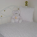 faux fur single bed blanket with matching pillow white