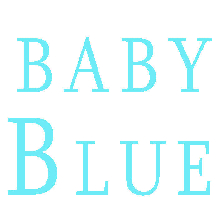add extra embroidery such as baby's name to your gift baby blue font
