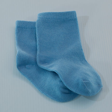 blue newborn baby socks
