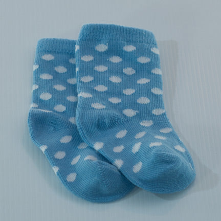 blue spot newborn baby socks