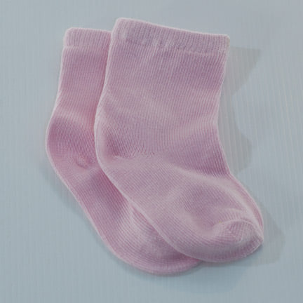pink newborn baby socks