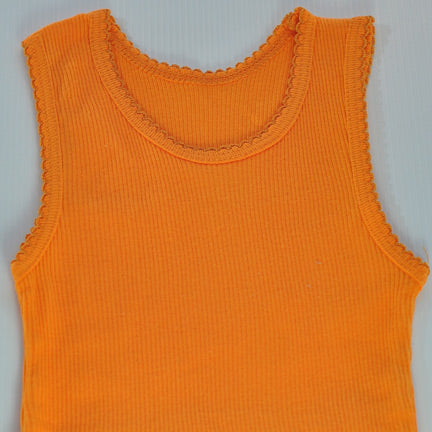 neutral coloured singlets for baby's orange