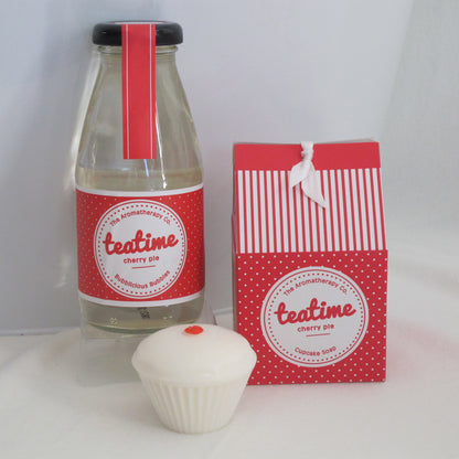 Aromatherapy kids bubble bath and cupcake soap