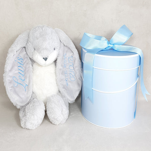 Personalised Grey Bunnies By The Bay Soft Toy