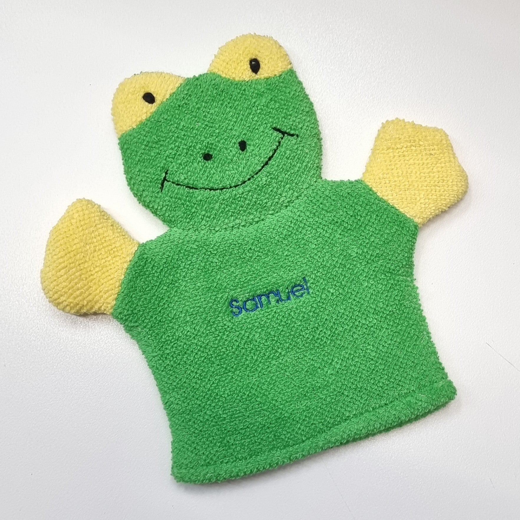 Kids Personalised Bath Mitts Frederick Frog Bathing Riley 