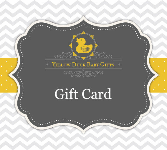 Yellow duck baby gift card for when you don't know what to buy