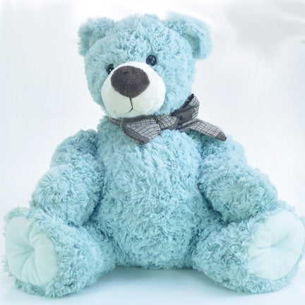 large soft teddy bear greenish blue kids soft toy
