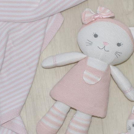 Knitted Soft Toy 100% Cotton Kitten 