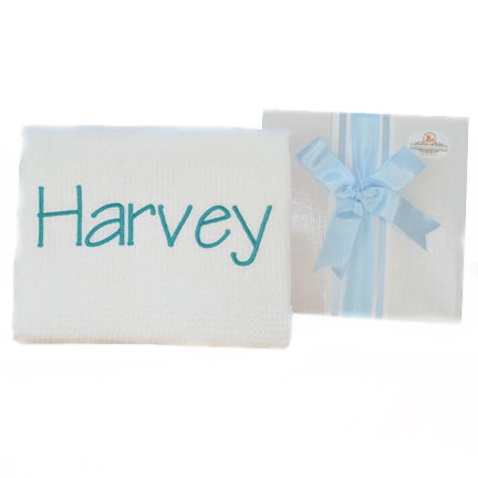 personalised baby blanket large font baby boy baby girl
