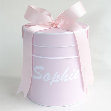 Personalised Gift Box Hat Box Pink