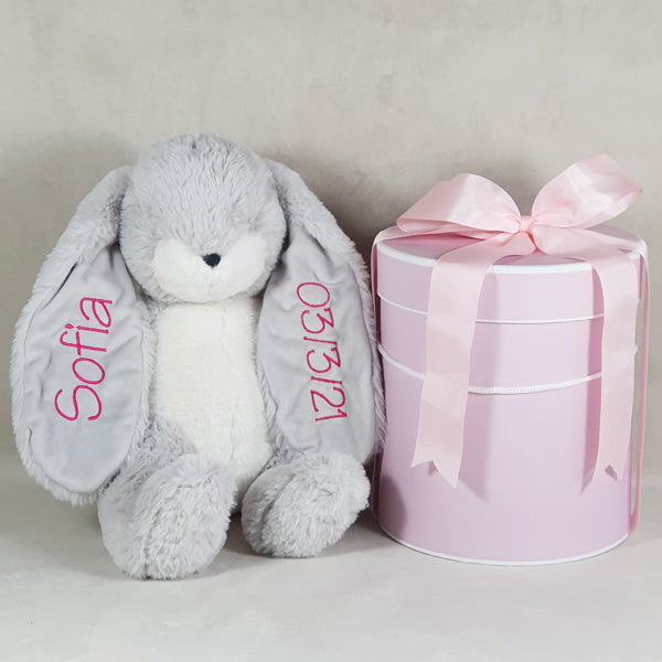 Personalised Grey Bunnies By The Bay Soft Toy