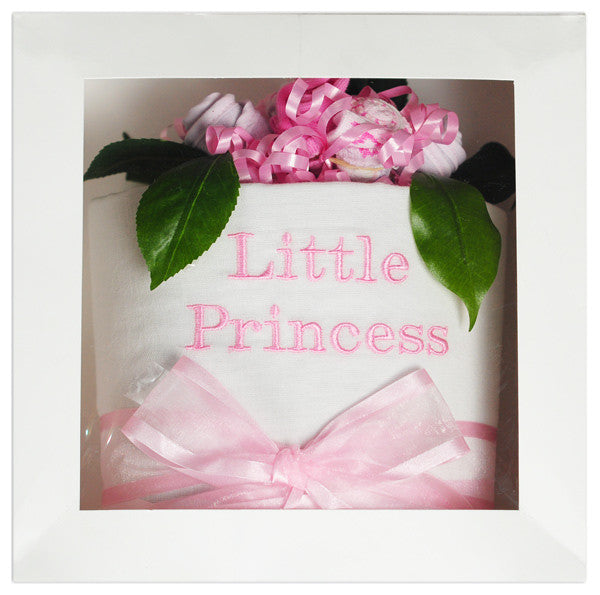 little Princess baby nappy cake gift boxed