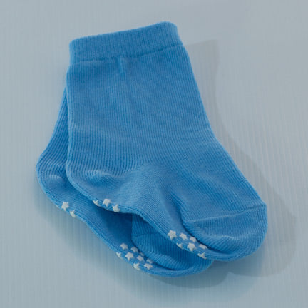 baby grip soled socks for boys blue