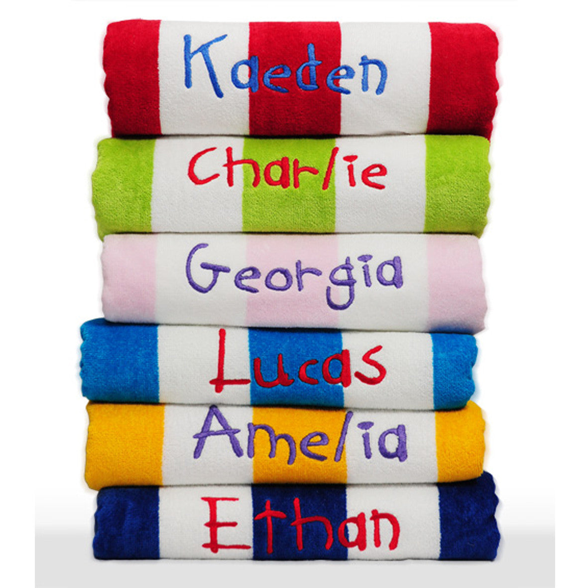kids personalised beach towel gift boxed muliple colour choice