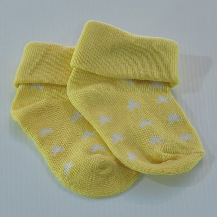 yellow star baby socks newborn